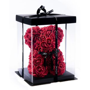 Rose Bear Burgundy | Foam Teddy Bear 25 CM
